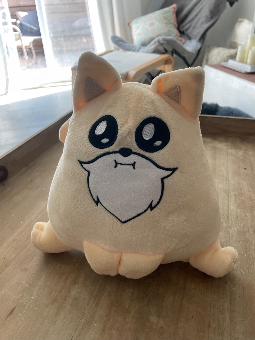 Netflix exploding kittens Cream Plush Cat Toy with Black Face Details